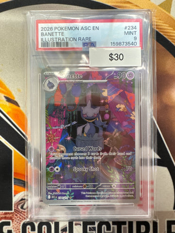 Pokémon Banette 234/217 Ascended Heroes Illustration Rare PSA 9