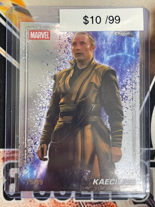 2025 Topps Chrome Marvel Studios Kaecilius The Snap Variation /99