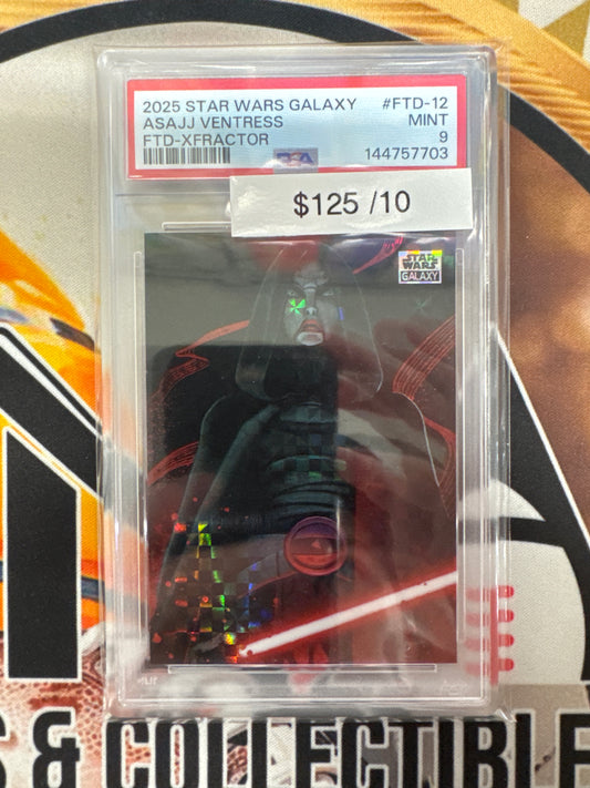 2025 Topps Star Wars Galaxy Asajj Ventress FTD-XFRACTOR /10 PSA 9