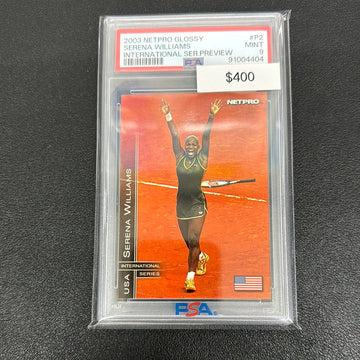 2003 Tennis Netpro Glossy Serena Williams International Series Preview PSA 9