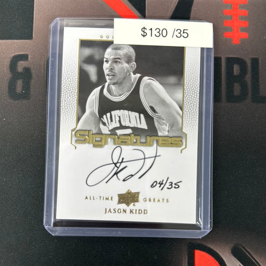 2013 Upper Deck Signatures Jason Kidd Auto #/35 #ATG-JK4