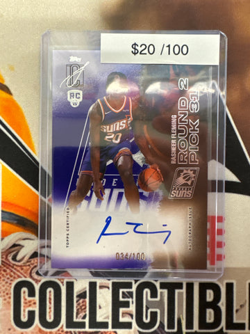 2026 Topps Chrome Signature Class NBA Rasheer Fleming Rookie Purple Autograph /100
