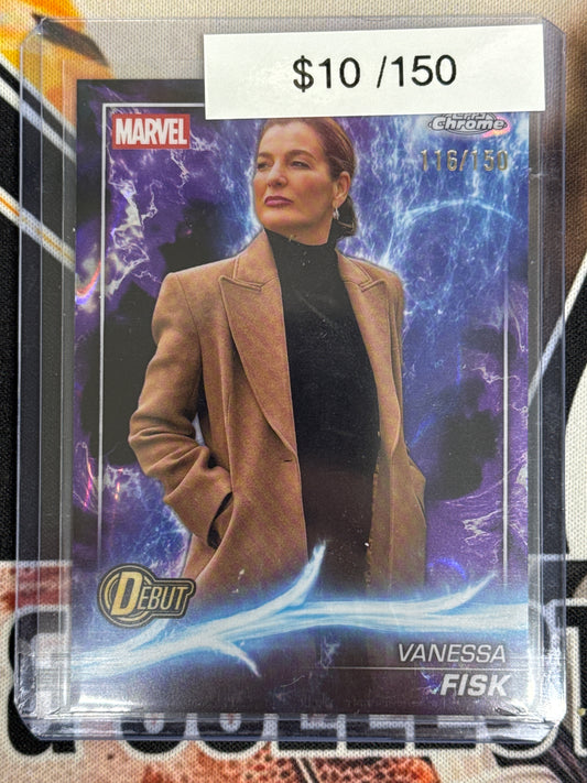 2025 Topps Chrome Marvel Studios Vanessa Fisk Debut Agatha Lava /150