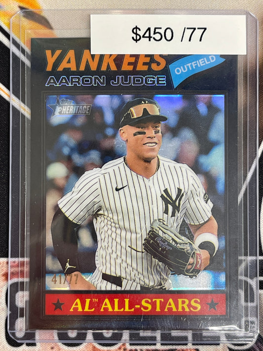 2026 Heritage Baseball Aaron Judge Black Chrome Refractor /77