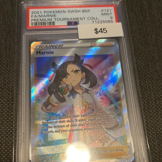 2021 Pokémon Marnie Black Star Promo PSA 9