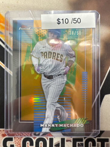 2026 Topps Finest MLB Manny Machado Common Gold Refractor /50