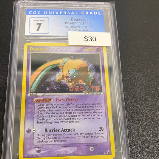 Pokémon Deoxys reverse holo CGC 7