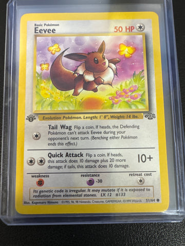 Pokemon Eevee 51/64 1st edition Jungle