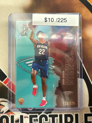 2026 Topps Signature Class NBA Derik Queen Rookie Teal Refractor /225