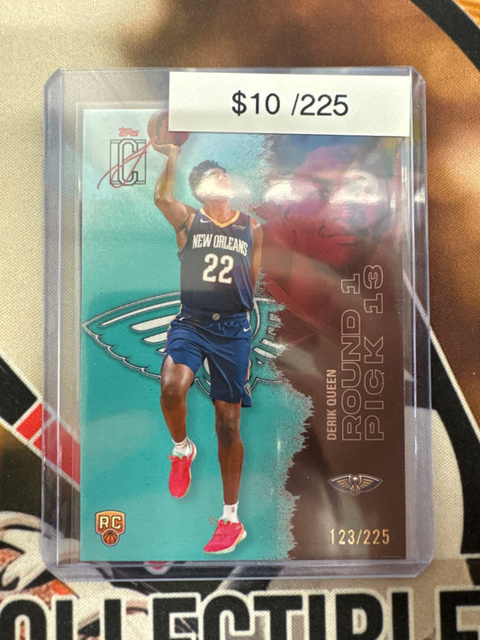 2026 Topps Signature Class NBA Derik Queen Rookie Teal Refractor /225