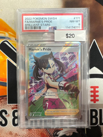 Pokémon Marnie’s Pride full Art brilliant 171/172 PSA 8