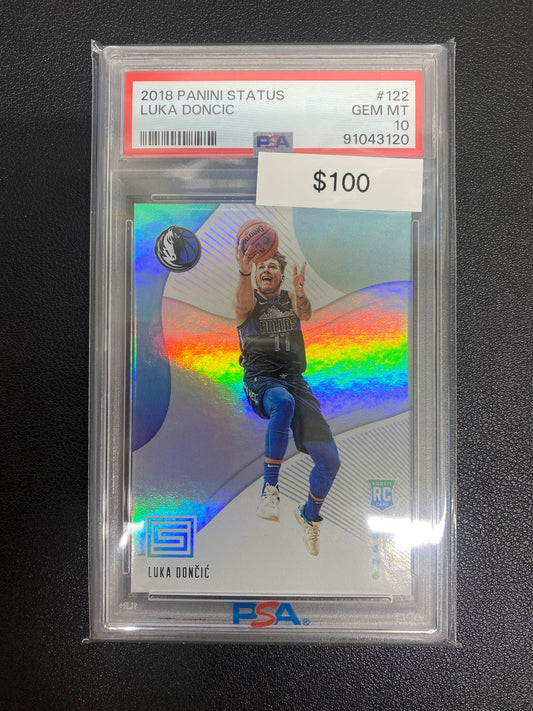 2018 Panini Status Luka Doncic PSA 10