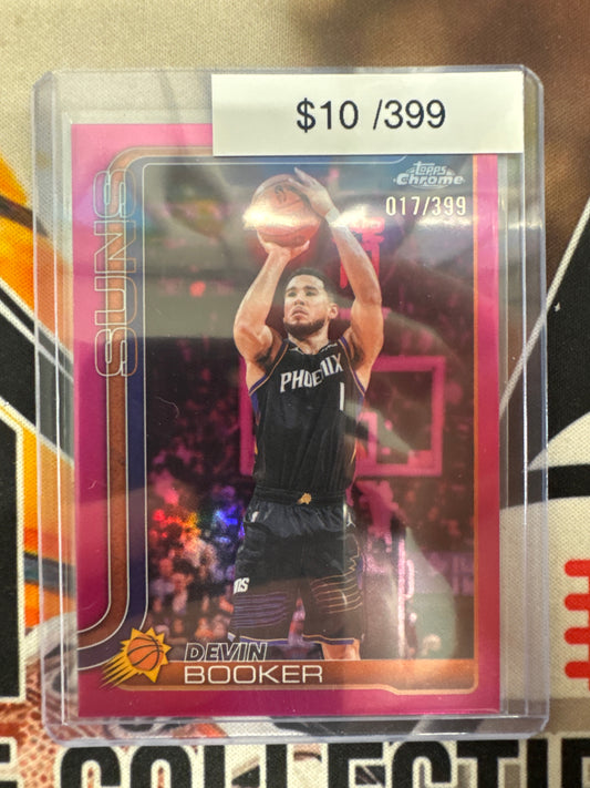 2026 Topps Chrome NBA Update Devin Booker Magenta Refractor /399