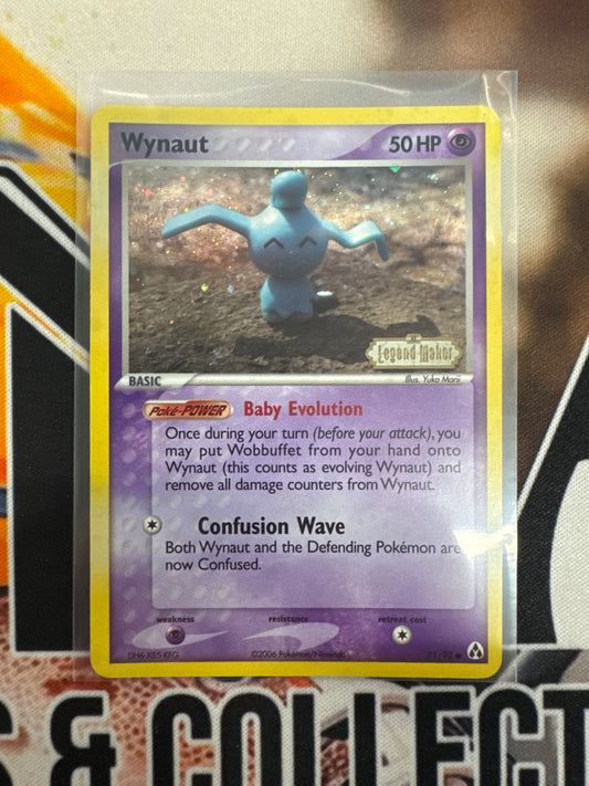 Pokémon Wynaut 71/92 Legend Maker Reverse Holo