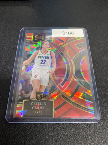 2024 Panini WNBA Select Caitlin Clark Red Cracked Ice Premier