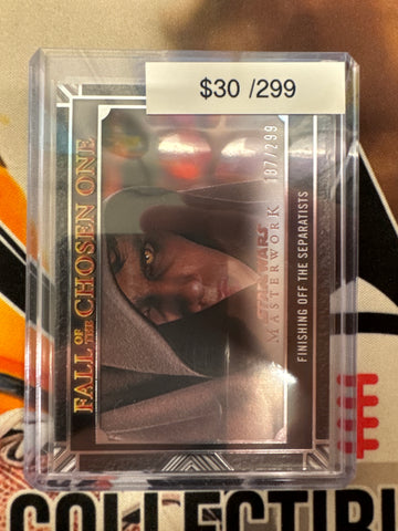 2025 Topps Star Wars Masterwork Fall Of The Chosen One Finishing Off The Separatists Refractor /298