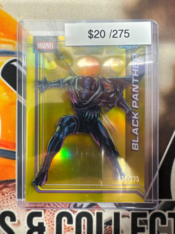 2026 Topps Chrome Marvel Black Panther Yellow Refractor /275