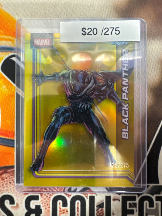 2026 Topps Chrome Marvel Black Panther Yellow Refractor /275