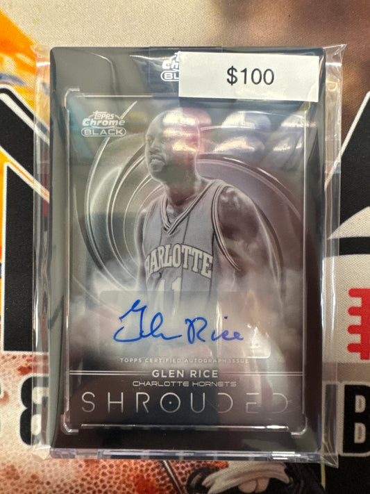 2025-26 Topps Chrome Black NBA Glen Rice Shrouded Signatures SP