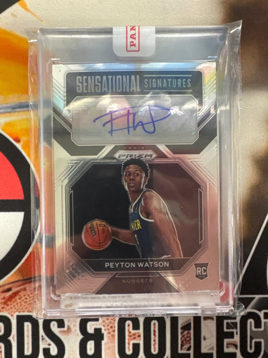 2022 Panini Prizm NBA Peyton Watson Rookie Sensational Signatures