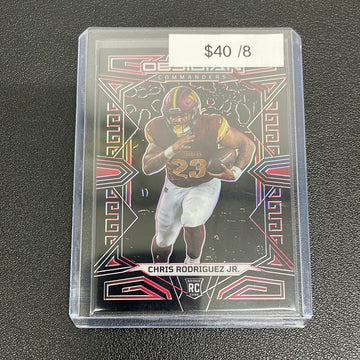 2023 NFL Obsidian Chris Rodriguez Jr Red Rookie /8