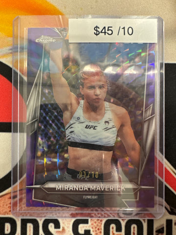 2026 Topps Chrome UFC Miranda Maverick Purple Geometric Refractor /10