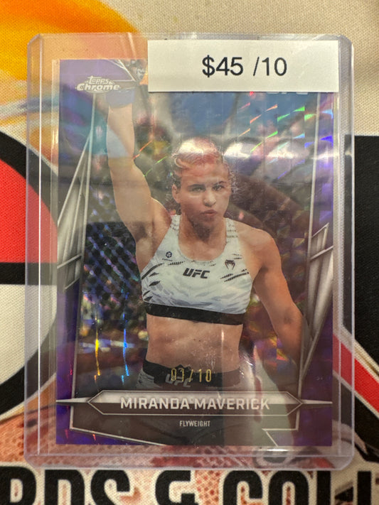2026 Topps Chrome UFC Miranda Maverick Purple Geometric Refractor /10