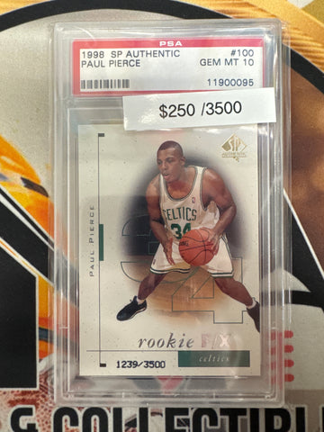 1998 SP Authentic Basketball Paul Piece Rookie F/X /3500 PSA 10