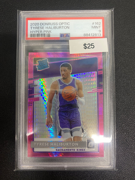 2020 Donruss Optic Tyrese Haliburton Hyper Pink PSA 9