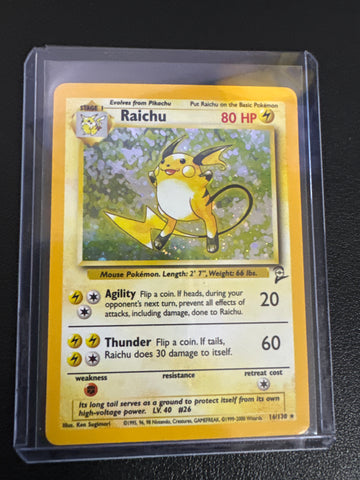 Pokémon Raichu Holo base set 2 16/130