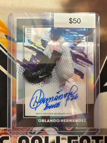 2026 Topps Finest MLB Orlando Hernandez Finest Autograph Refractor