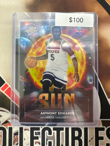 2026 Topps Chrome Cosmic Basketball Anthony Edwards Planetary Pursuit Sun SSP