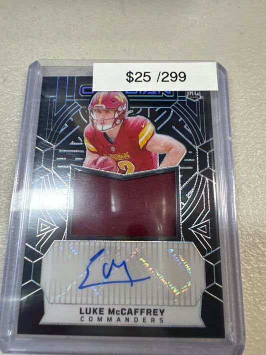 2024 Obsidian Luke McCaffrey patch auto /299