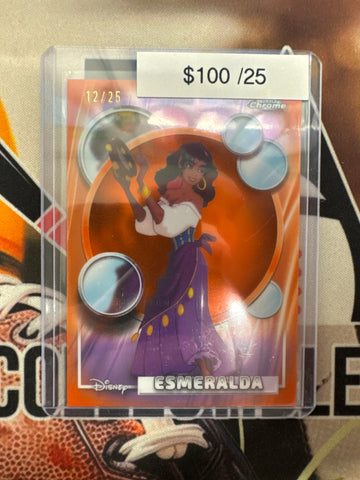 2026 Topps Chrome Disney Esmeralda Orange Refractor /25