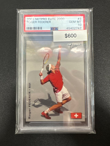2003 Netpro Elite 2000 Roger Federer PSA 10