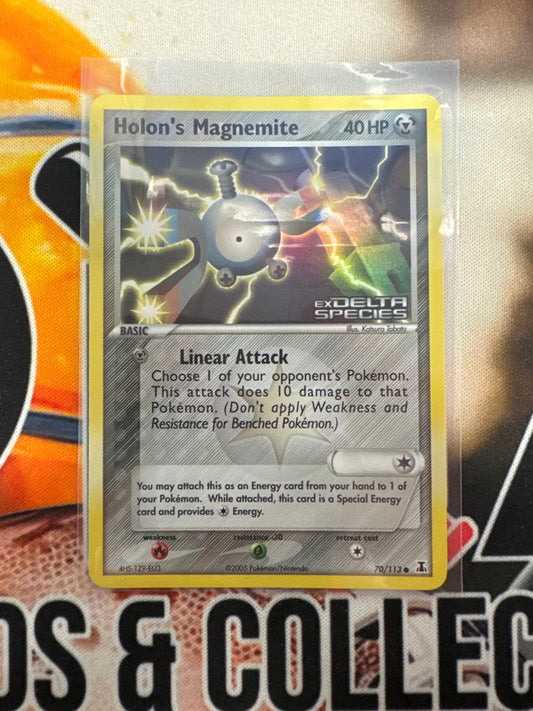 Pokémon Holon’s Magnemite 70/113 Delta Species Reverse Holo