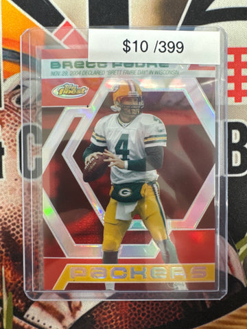 2006 Topps Finest NFL Brett Farve Nov. 29, 2004 Declared “Brett Farve Day” In Wisconsin Red Refractor /399