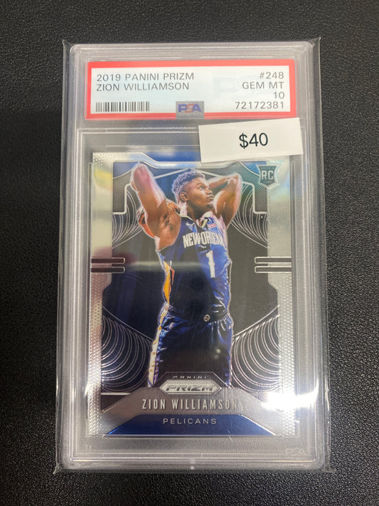 2019 Panini Prizm Zion Williamson PSA 10