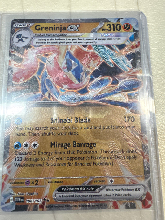 Pokemon Greninja ex 106/167 metal card