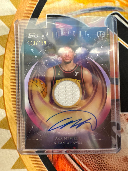 2025-26 Topps Midnight NBA Asa Newell Rookie Patch Autograph Refractor /199