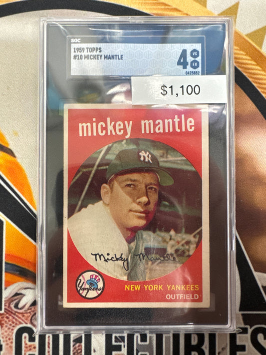 1959 Topps MLB Mickey Mantle SGC 4