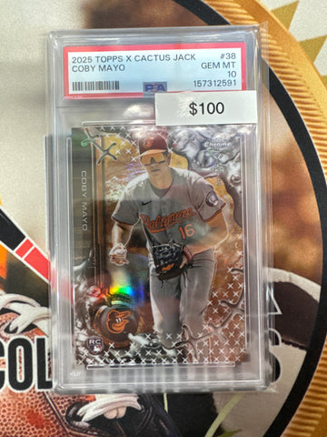 2025 Topps X Cactus Jack MLB Coby Mayo Rookie PSA 10