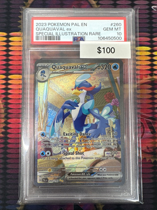 Pokémon Quaquaval ex Special Illustration Rare Paldea Evolved 260/193 PSA 10