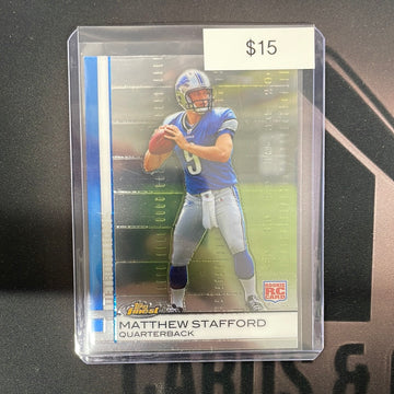 2009 NFL Matthew Stafford Topps Finest Rookie Card