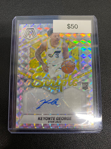 2023-24 Panini Mosaic NBA Keyonte George Prizm Rookie Scripts