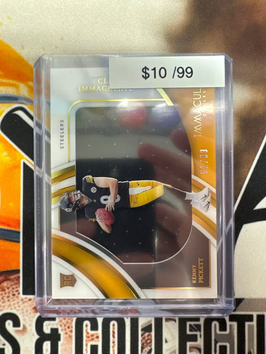 2022 Panini Immaculate Collection NFL Kenny Pickett Clearly Immaculate Relic Rookie /99