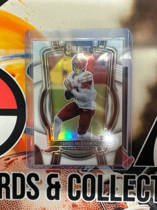 2022 Panini Select NFL Terry McLaurin White Prizm /35