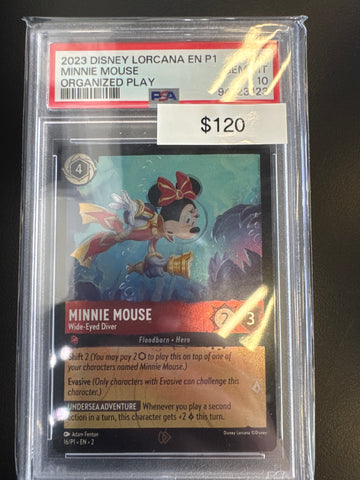 Disney Lorcana Organized Play Minnie Mouse PSA 10