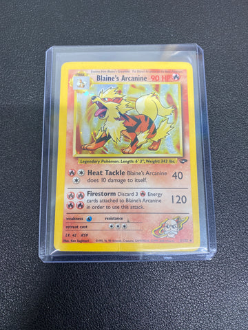 Pokemon Blaine’s Arcanine Holo 1/132 Gym Challenge MP