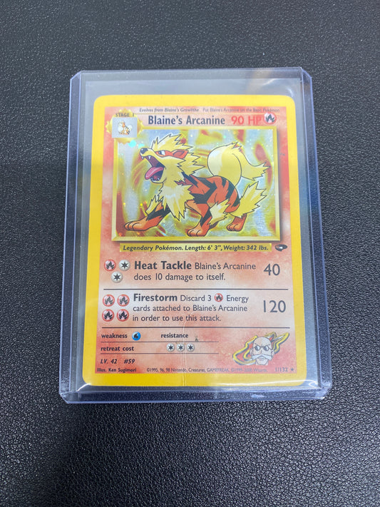 Pokemon Blaine’s Arcanine Holo 1/132 Gym Challenge LP